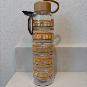 NWT, Harry Potter Glass Water Bottle with Bamboo Lid